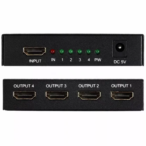 Splitter 1x4 Hdmi Hub Switch Amplificador Full Hd 1080p